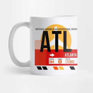 Atlanta (ATL) Airport // Sunset Baggage Tag Mug